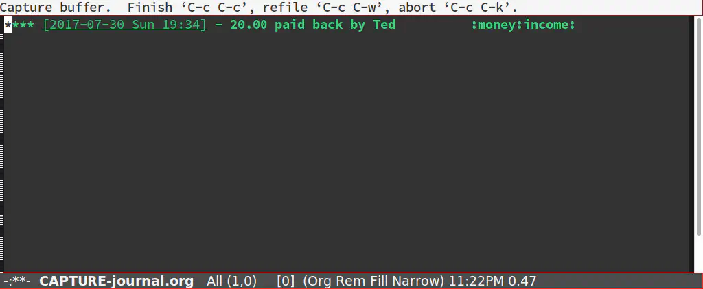 Finalize capture buffer
