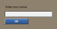 text input widget requesting a name