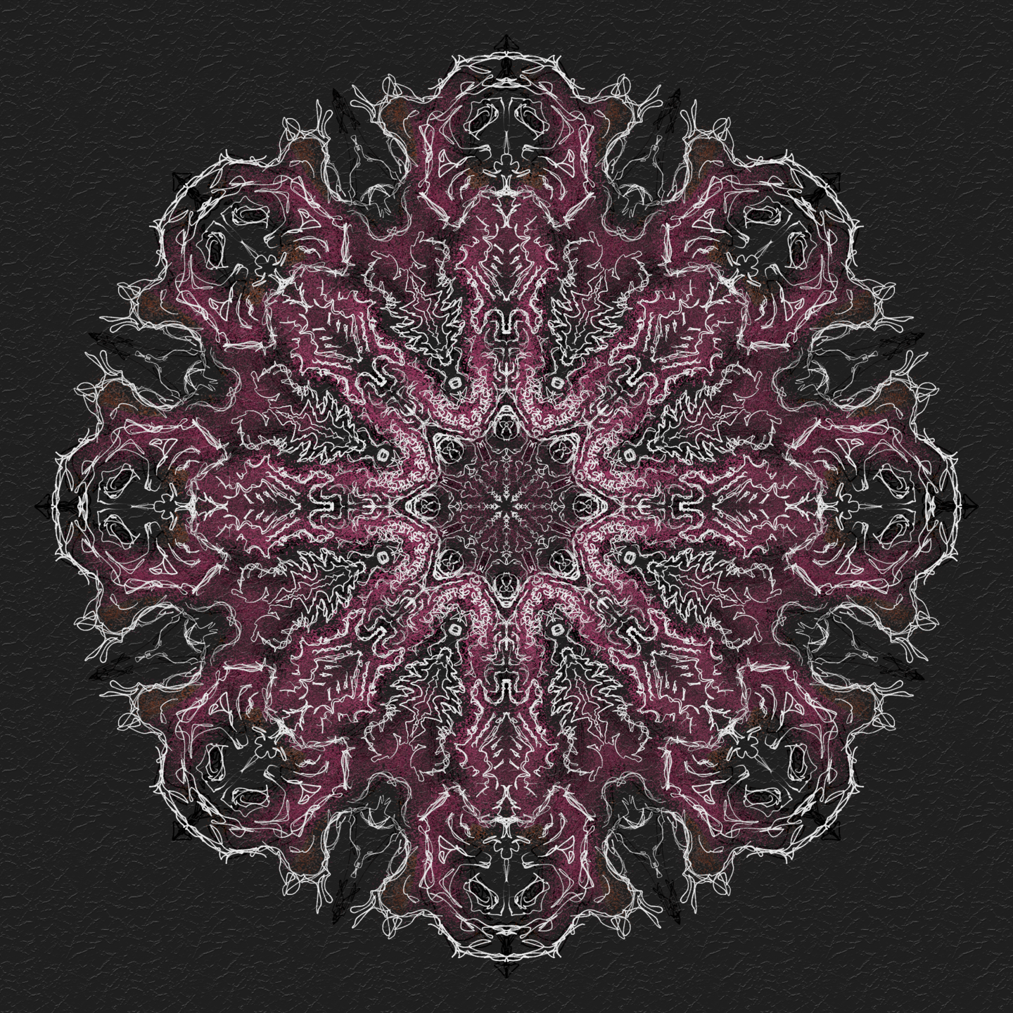 Roughly sketched kaleidoscopic image