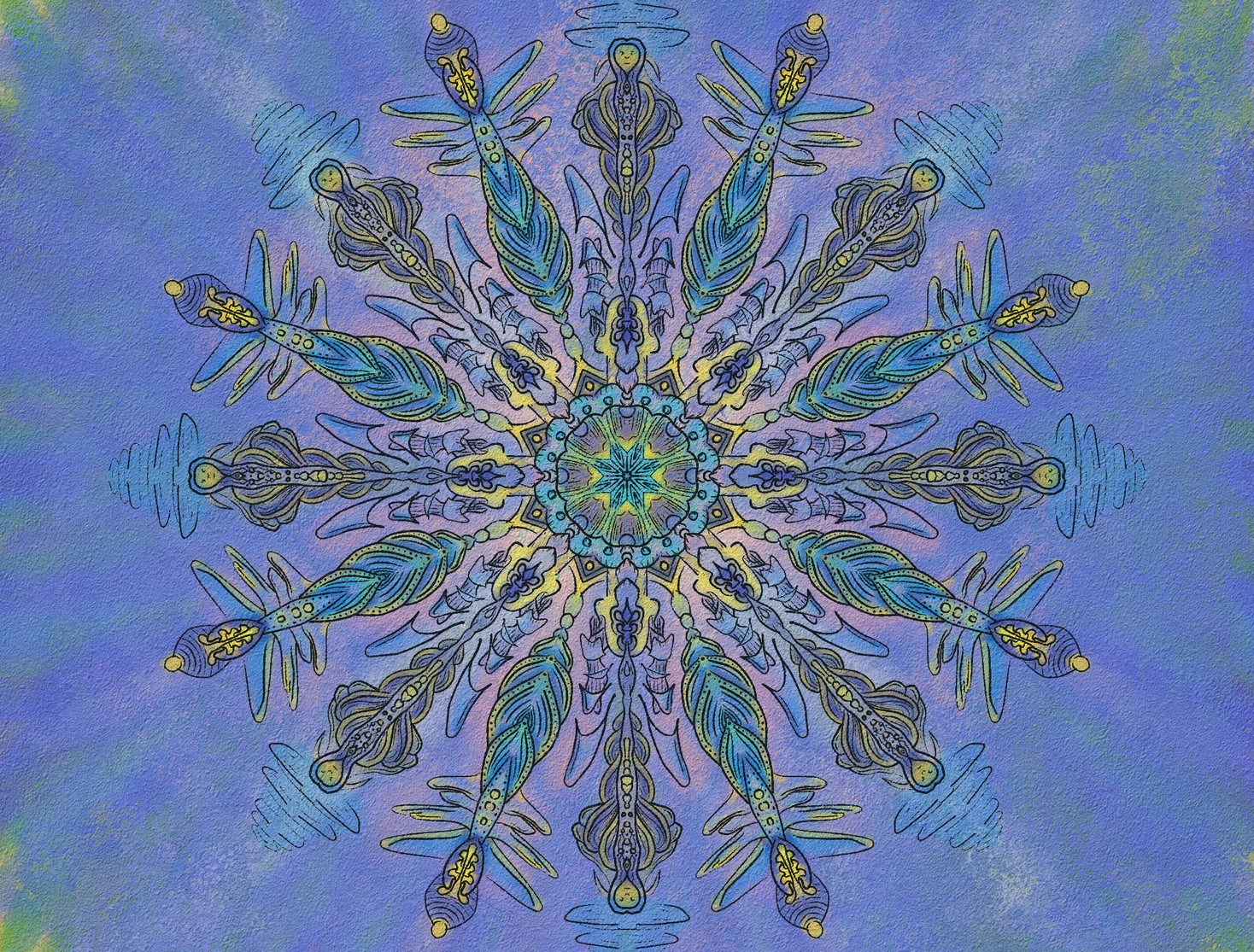Colorful radial symmetry drawing