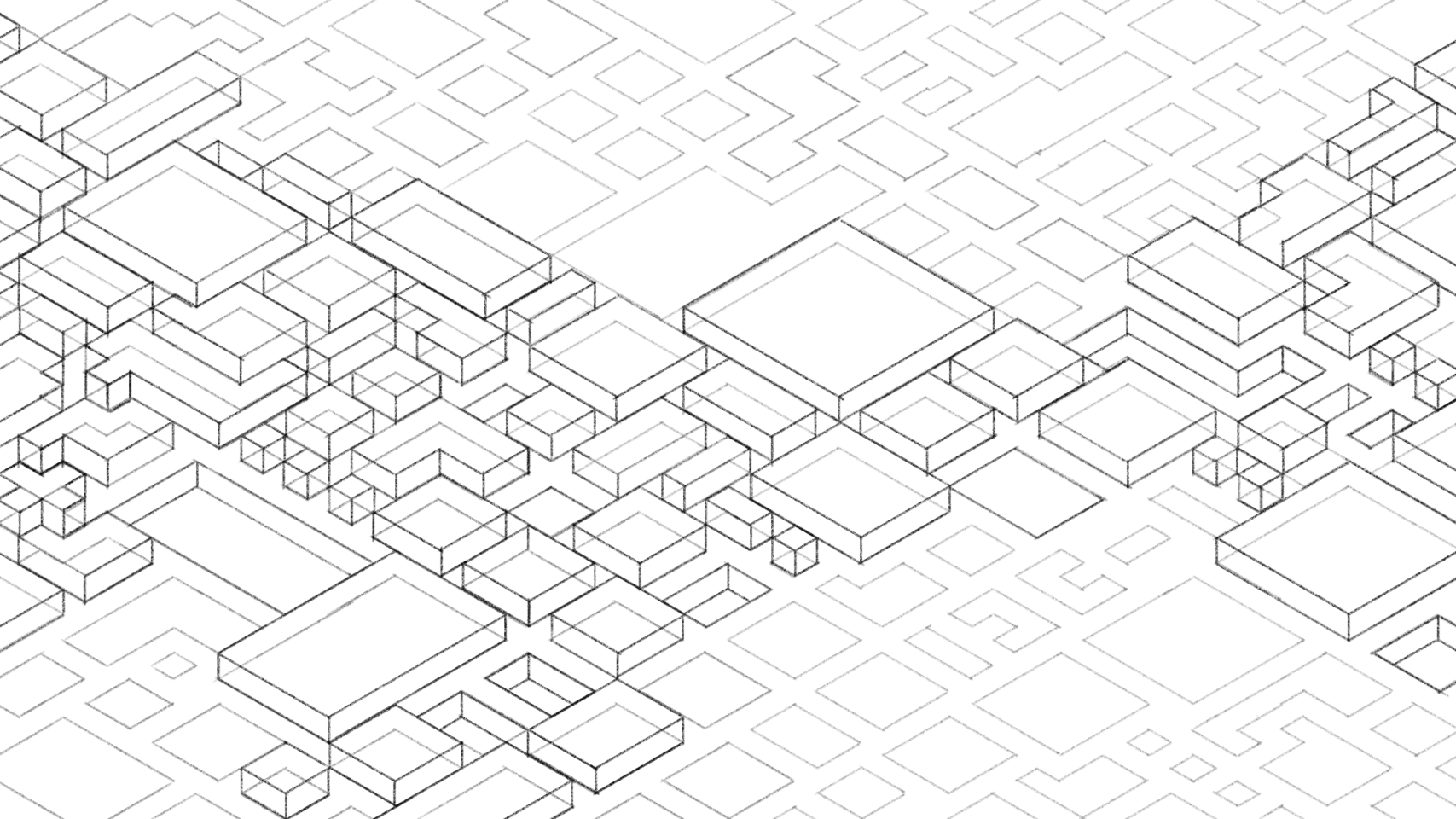 Isometric city scape in early progress