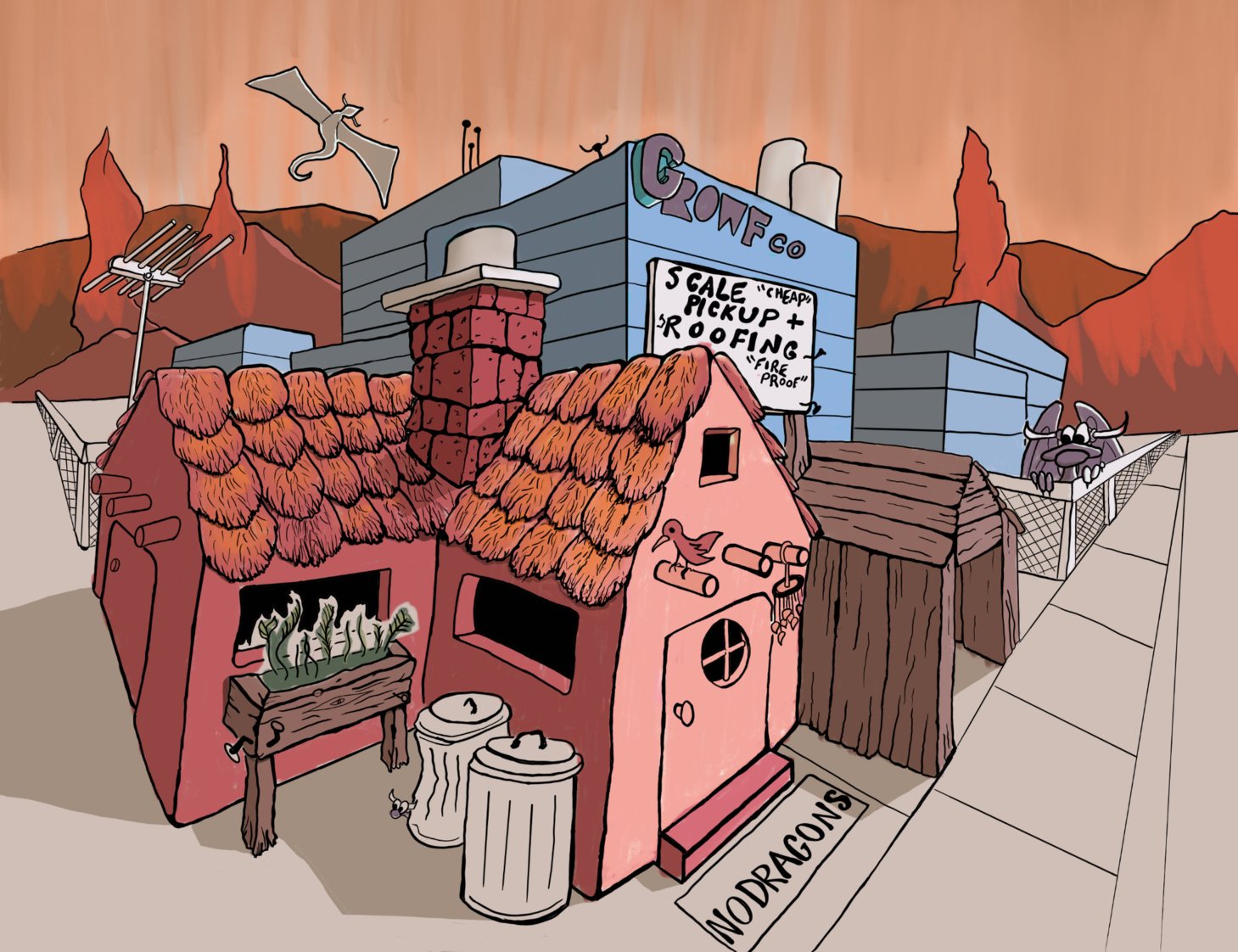 previous drawing with color added