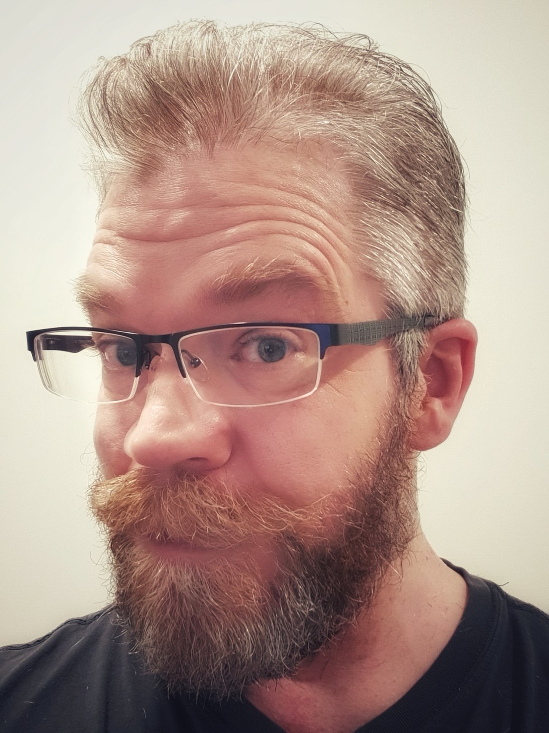 Selfie of bearded dude with glasses and a nice haircut