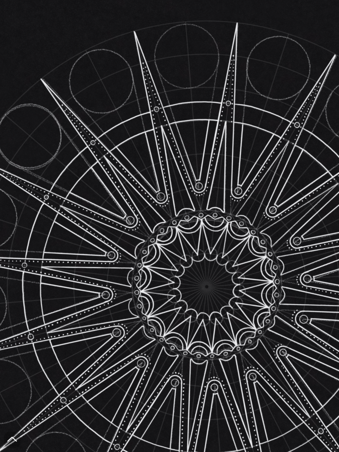 Manual symmetry drawing in progress 