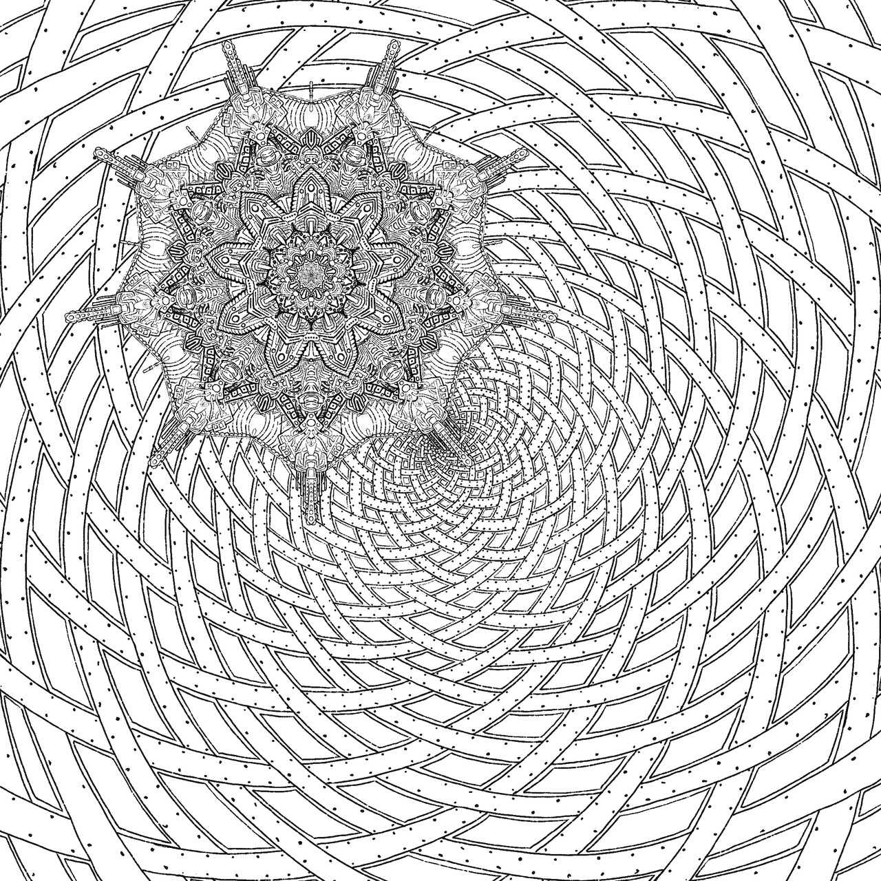 Radial symmetry line drawing 