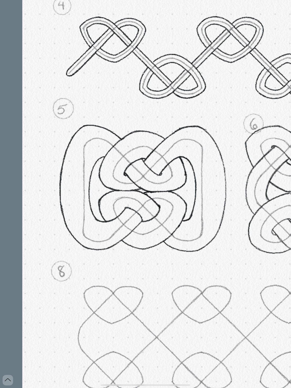 Detail of knotwork drawing
