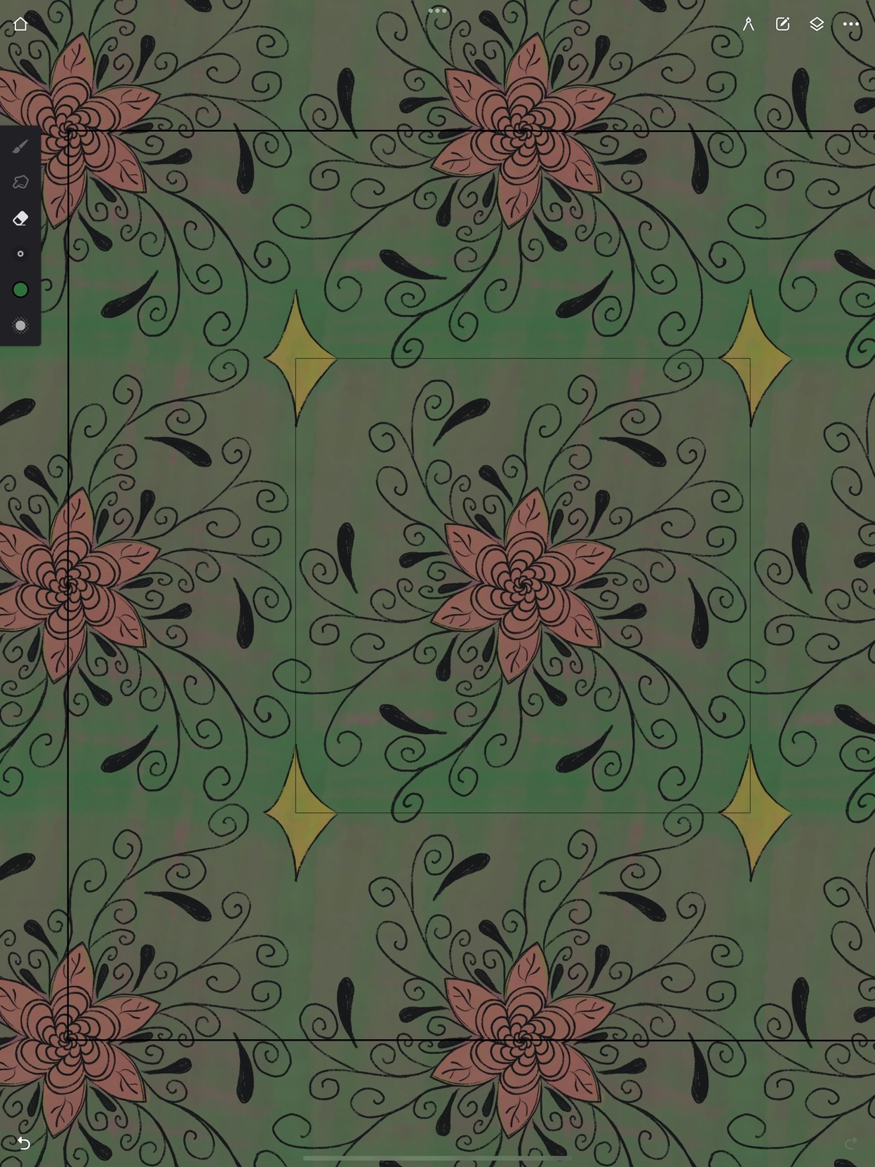 The pattern shown as tiles
