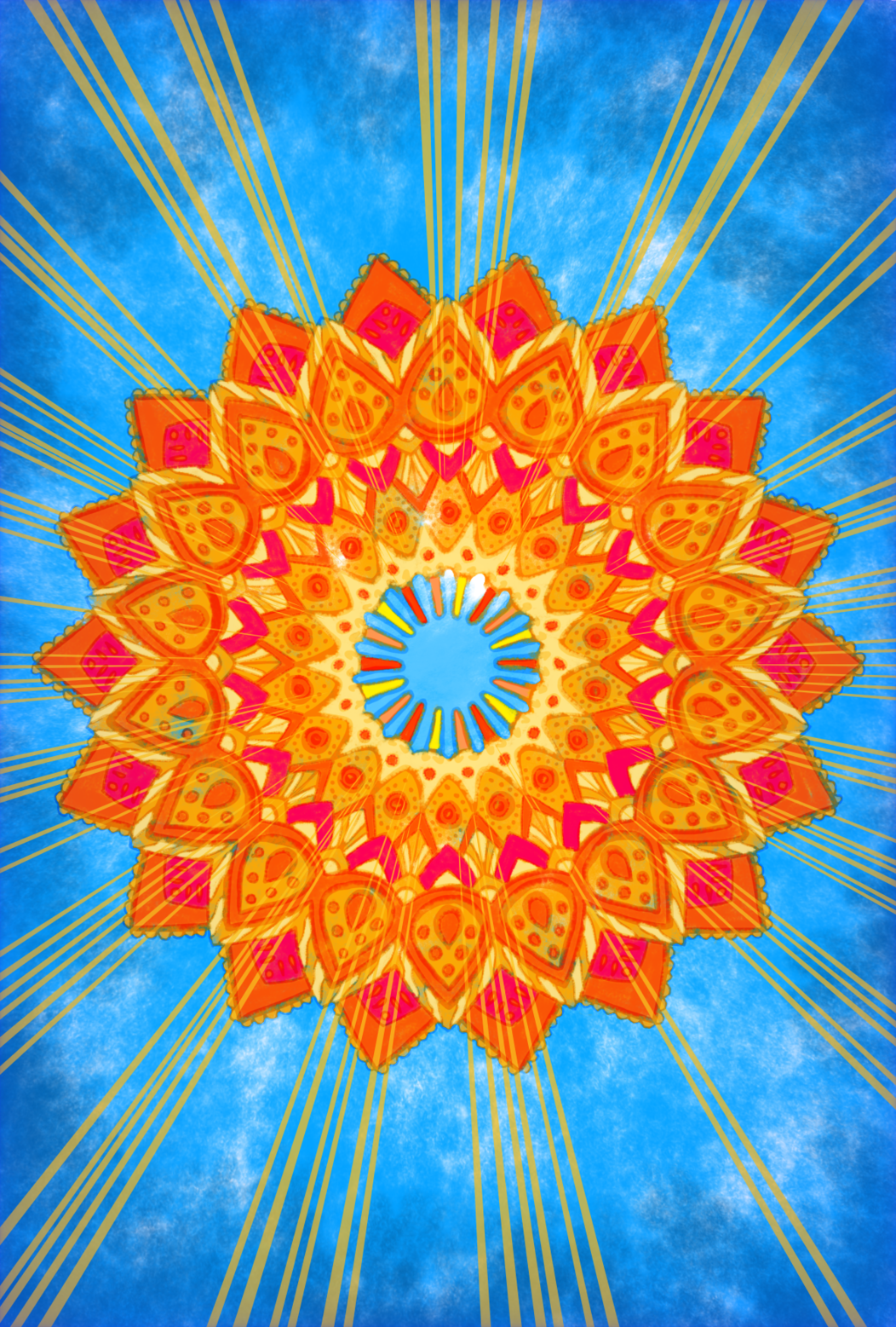 Sunburst pattern