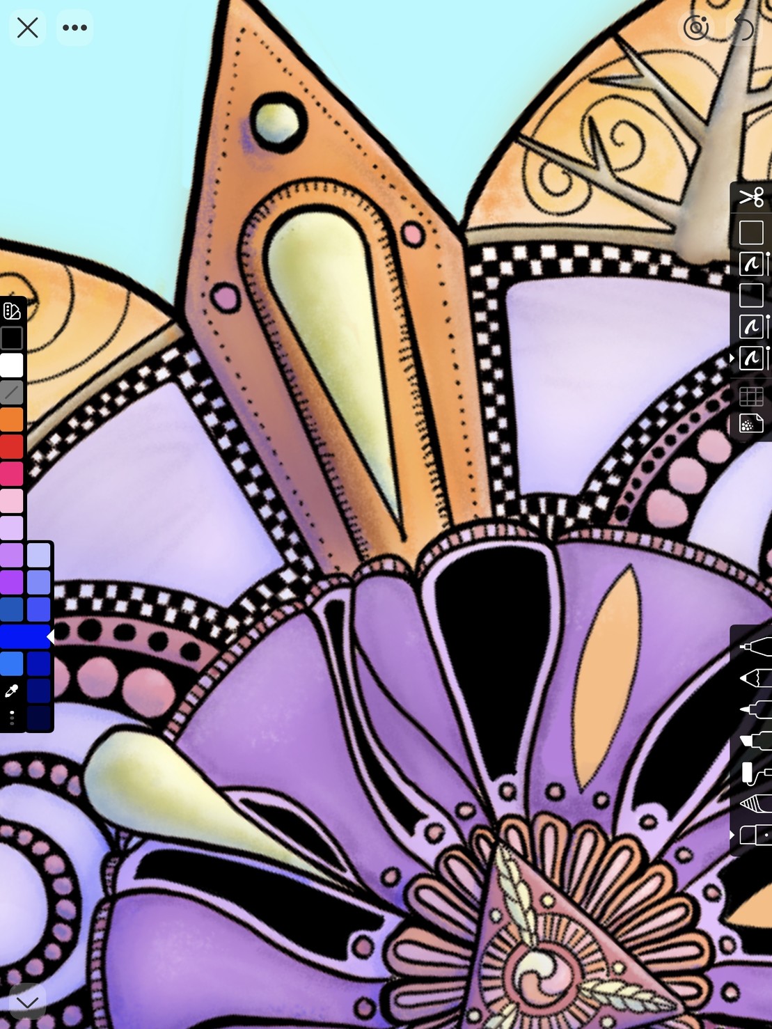 Screenshot of drawing in Linea Sketch