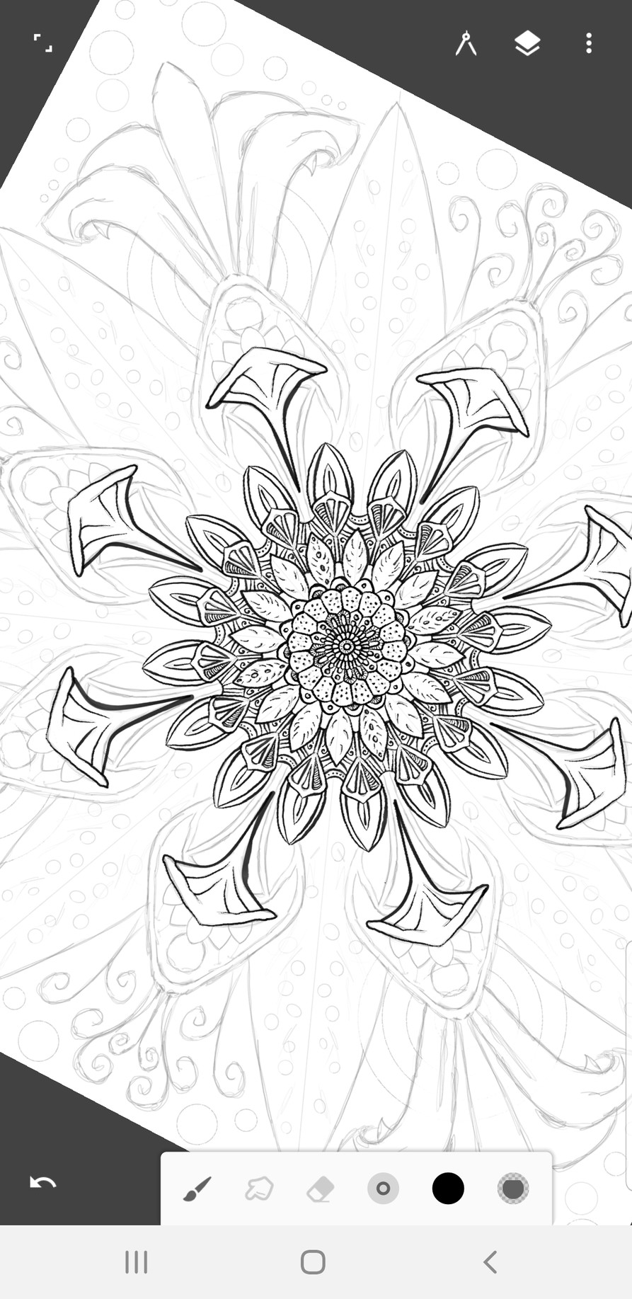 Screenshot of drawing on Note 9