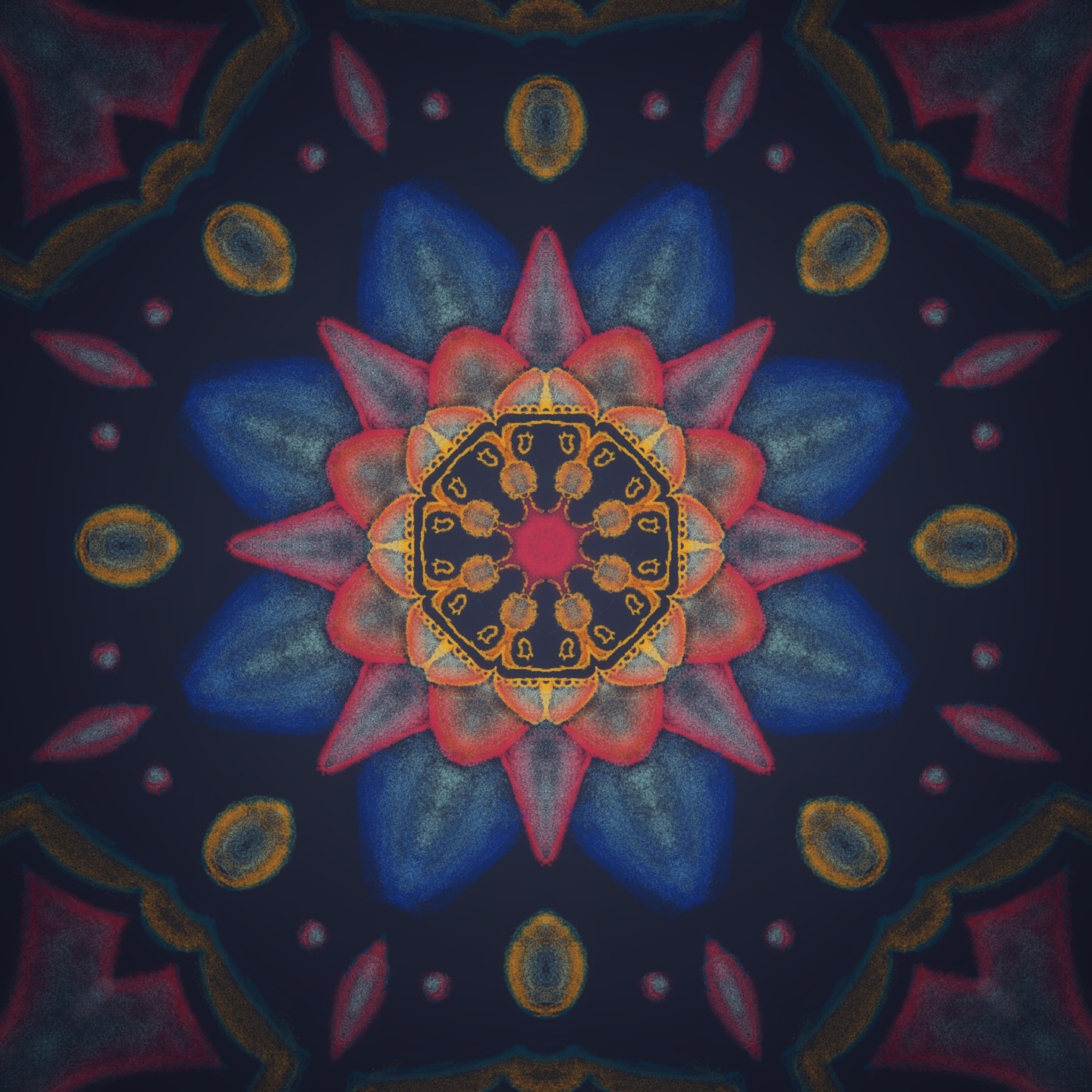 Colorful mandala symmetry image