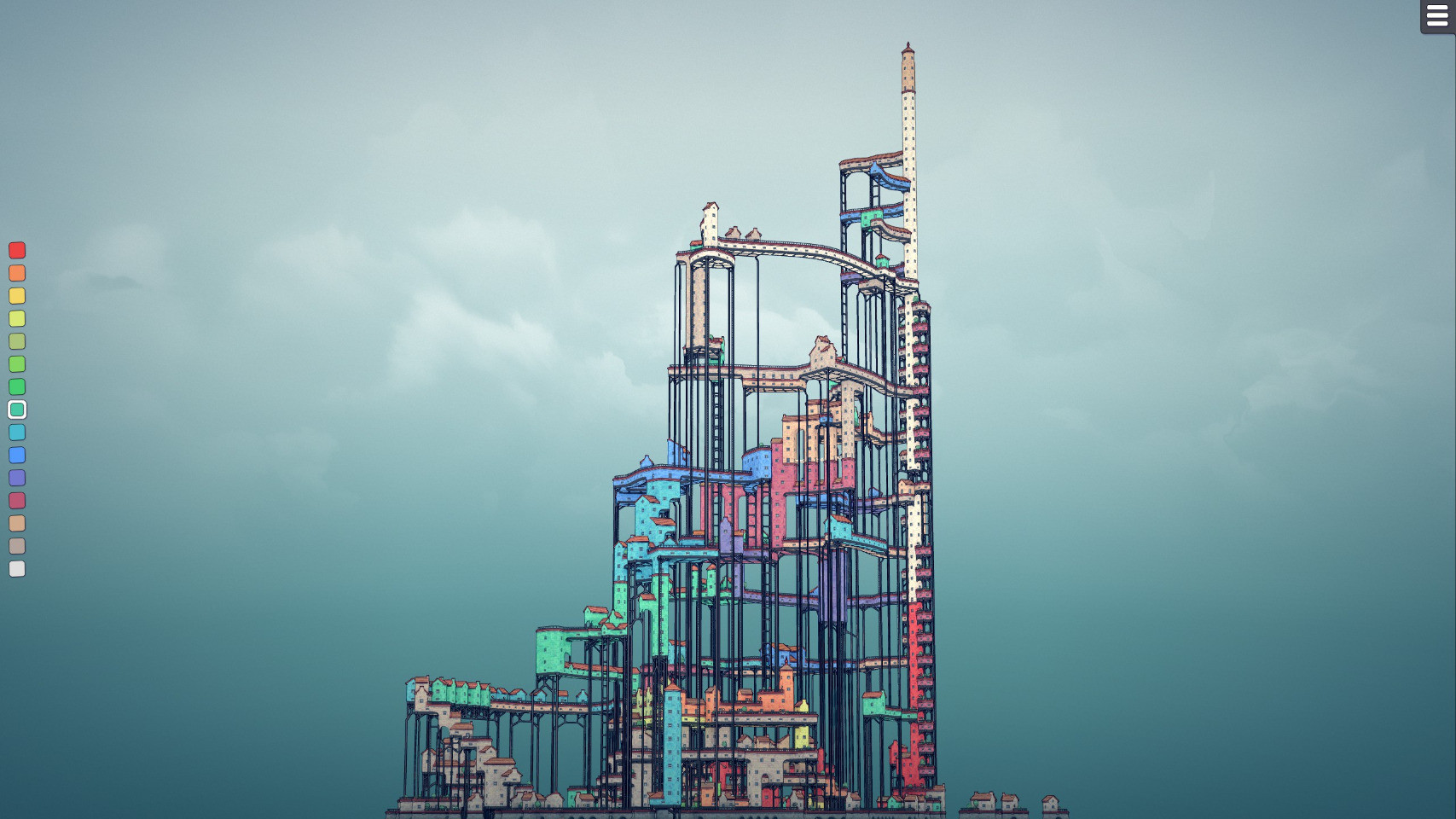 screenshot with skyline view of constructed city